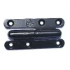 Paumelle noire ronde Afbat 140 x 60 mm gauche