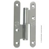 Paumelle parisienne gauche bout rond en Inox 140x55 mm