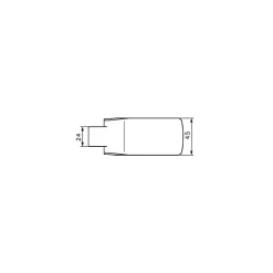 Paumelle pour feuillure sup à 40 mm LAGUNE 4201 - STREMLER Argent