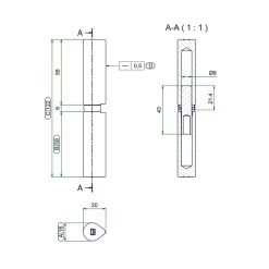 Paumelle à souder butée à bille - COMUNELLO Argent 140