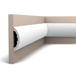 P3070 Cimaise murale Orac Decor - 12,5x3x200cm (h x p x L) - Pack 2 pièces