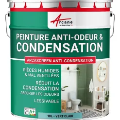 Peinture anti-condensation, anti odeur pour pièces humides Vert clair - RAL 6027 - 10 L - ARCANE INDUSTRIES