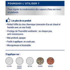 Peinture anti-condensation intérieur mat blanc Ripolin 2,5L