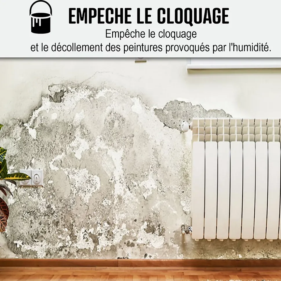Peinture anti humidité mur humide salle de bain - ARCASCREEN - 2.5 L (jusqu'à 10 m²) - ARCANE INDUSTRIES
