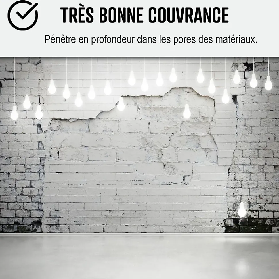 Peinture anti humidité mur humide salle de bain - ARCASCREEN - 0.75 L (jusqu'à 3 m²) - ARCANE INDUSTRIES