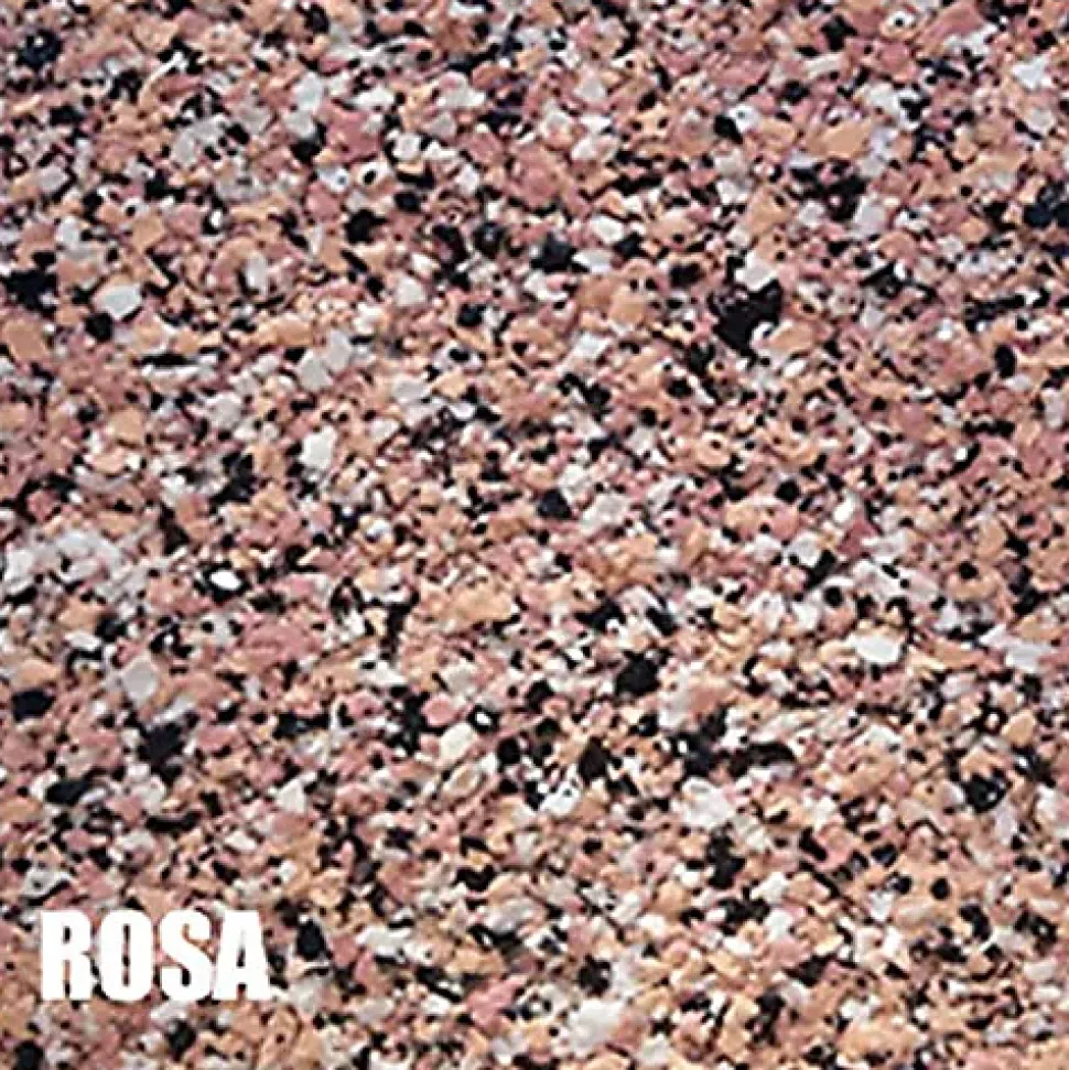 Peinture effet pierre (5+1 kg - Rose). Revêtement imperméable extérieur avec finition pierre naturelle
