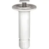 Pied de caisson plastique H. 100 mm x ø28 blanc à vis