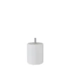 Pied de lit cylindrique en hêtre blanc Bar Plus H. 8 x Ø6,8 cm