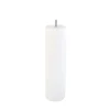 Pied de lit cylindrique en hêtre blanc Bar Plus H. 25 x Ø6,8 cm