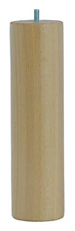 Pied de lit cylindrique H. 250 mm x ø70 mm verni