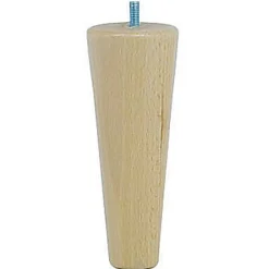 Pied de lit fuseau H. 150 mm x ø58 mm verni