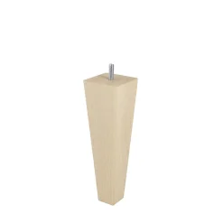 Pied de lit pyramide en hêtre Bar Plus texture bois H. 20 x L. 6 cm