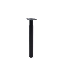 Pied de lit réglable en aluminium noir Bar Plus H. 24 / 38 x L. 3 cm