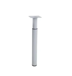 Pied de lit réglable en aluminium blanc Bar Plus H. 24 / 38 x L. 3 cm