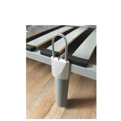 Pied de lit universel en hêtre gris Bar Plus H.23 x Ø.6 cm vendu par 3 pièces