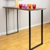 Pied de meuble cadre en acier noir Cime H. 85 cm