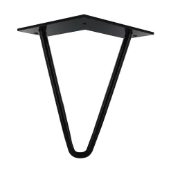 Pied de meuble en triangle en acier noir Cime H. 16 cm