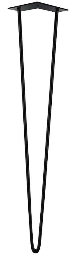 Pied de meuble en triangle en acier noir Cime H. 71 cm