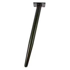Pied de meuble fuseau en acier noir Cime H. 41 cm
