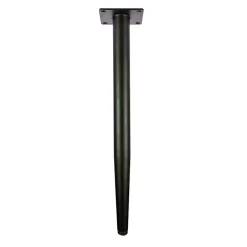 Pied de meuble fuseau en acier noir Cime H. 41 cm