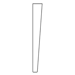 Pied de meuble triangle en acier noir H. 71 cm