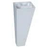 Pied de meuble triangulaire H. 100 mm x 45 mm x 45 mm blanc