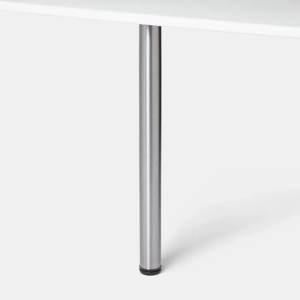 Pied de plan de travail GoodHome Nantua H. 87.5 cm / 90 cm x ø 6 cm brossé, 1 pièce