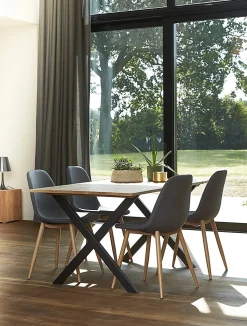 Pied de table modèle X Mottez H. 71 cm métal noir