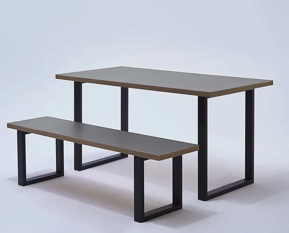 Pied de table rectangle Mottez H. 71 x l. 59 cm métal noir