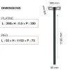 Pied elliptique Noir Sablé RAL 2100 MS