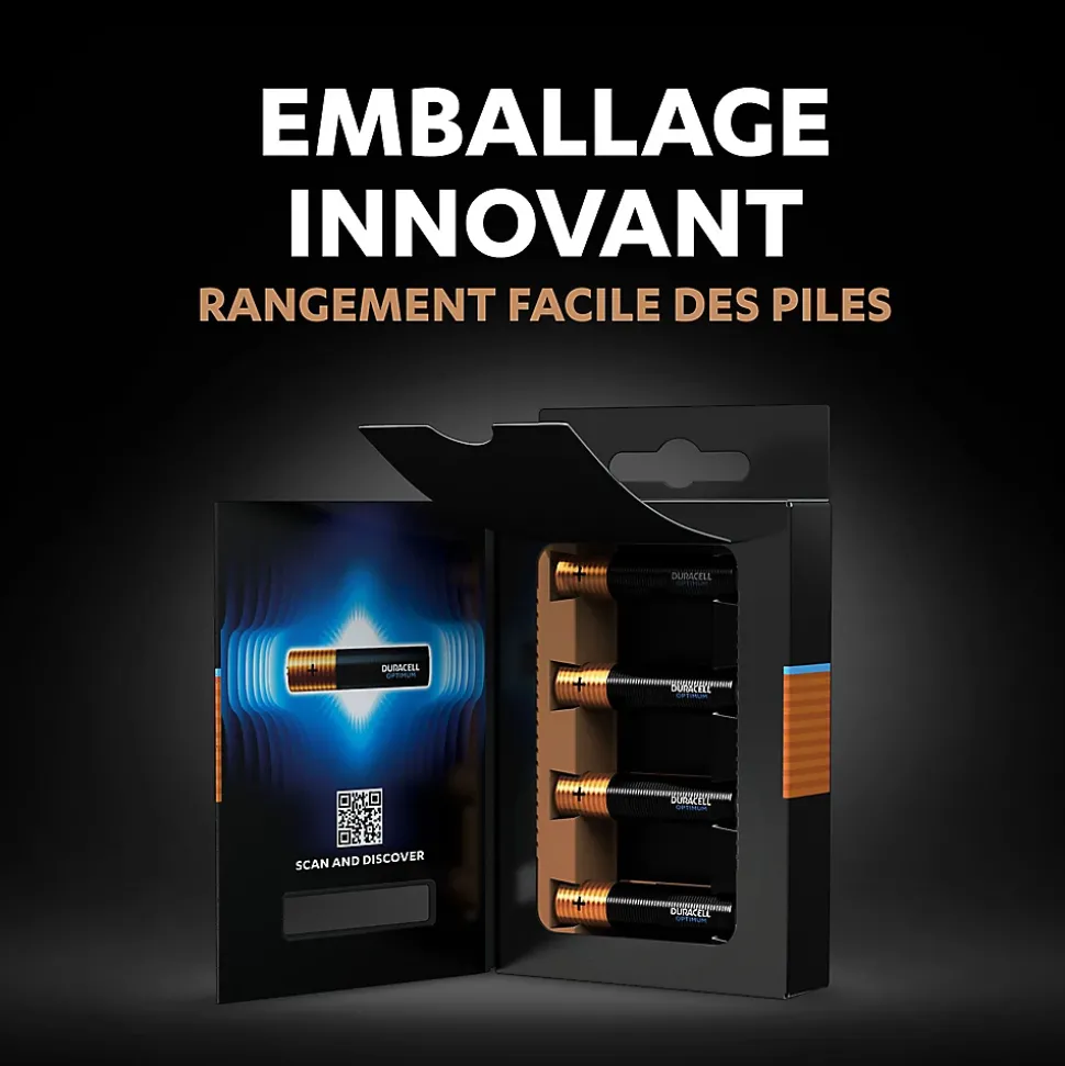 Pile alcaline AAA (LR03) Duracell Optimum, lot de 8