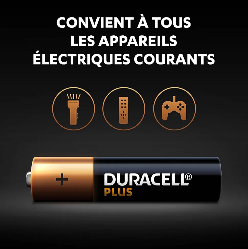 Pile alcaline AAA (LR03) Duracell Plus, lot de 8