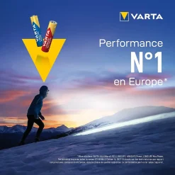 Pile alcaline AAA (LR03) Varta Long-life Power, lot de 24