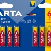 Pile alcaline AAA (LR03) Varta Max Tech, lot de 6 + 2 gratuites