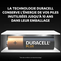 Pile alcaline AA (LR6) Duracell Plus, lot de 4