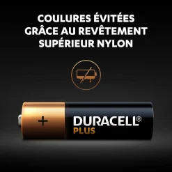 Pile alcaline AA (LR6) Duracell Plus, lot de 4