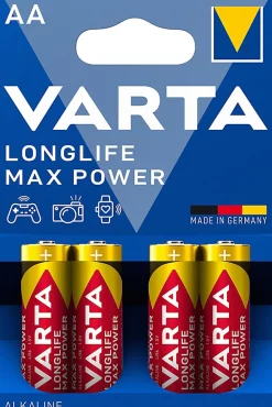 Pile alcaline AA (LR6) Varta Long-life Max Power, lot de 4
