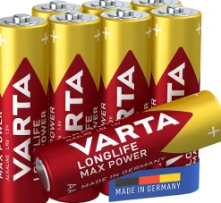 Pile alcaline AA (LR6) Varta Long-life Max Power, lot de 8