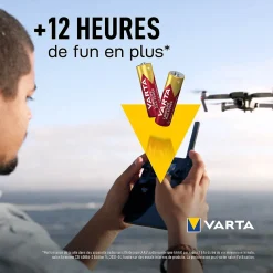 Pile alcaline AA (LR6) Varta Max Tech, lot de 6 + 2 gratuites