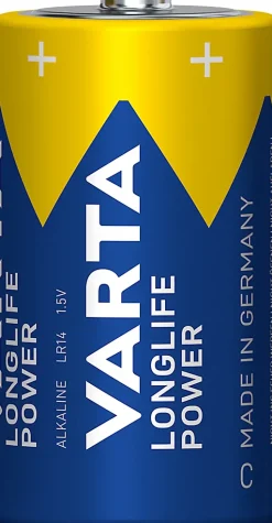Pile alcaline C (LR14) Varta Long-life Power D, lot de 2