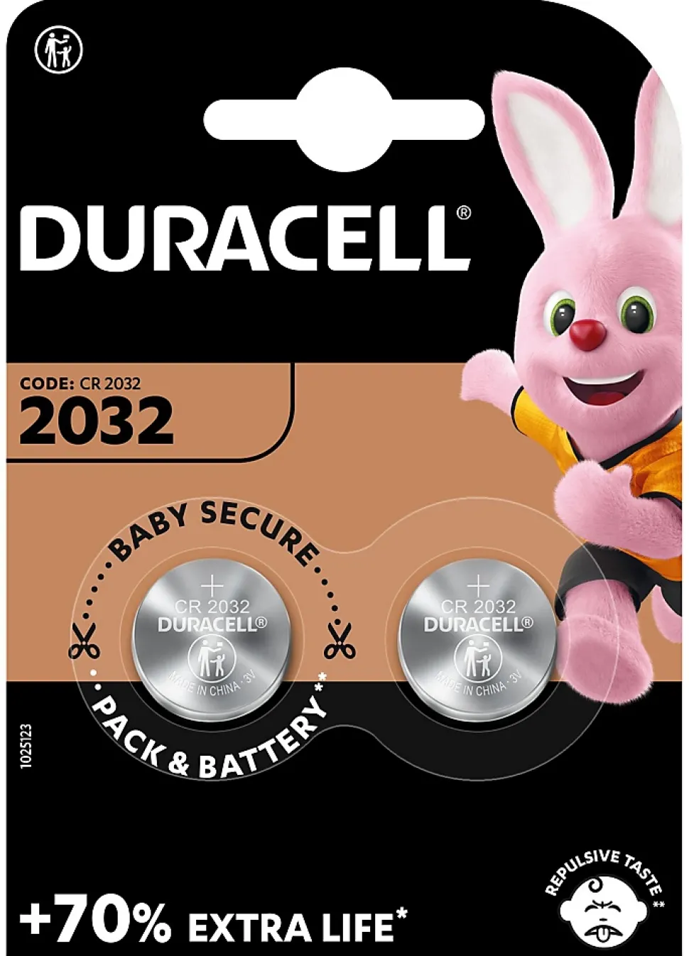 Pile au lithium CR2032 Duracell, lot de 2