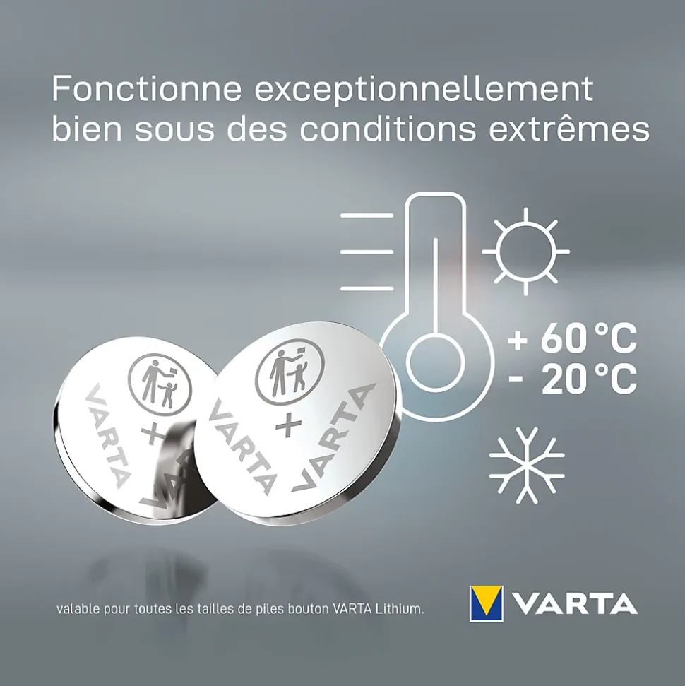 Pile au lithium CR2025 Varta, lot de 5
