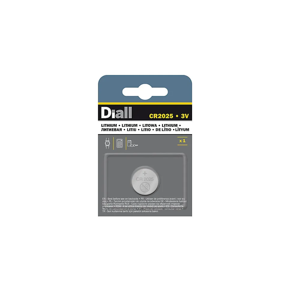 Pile bouton au lithium CR2025 Diall 3V