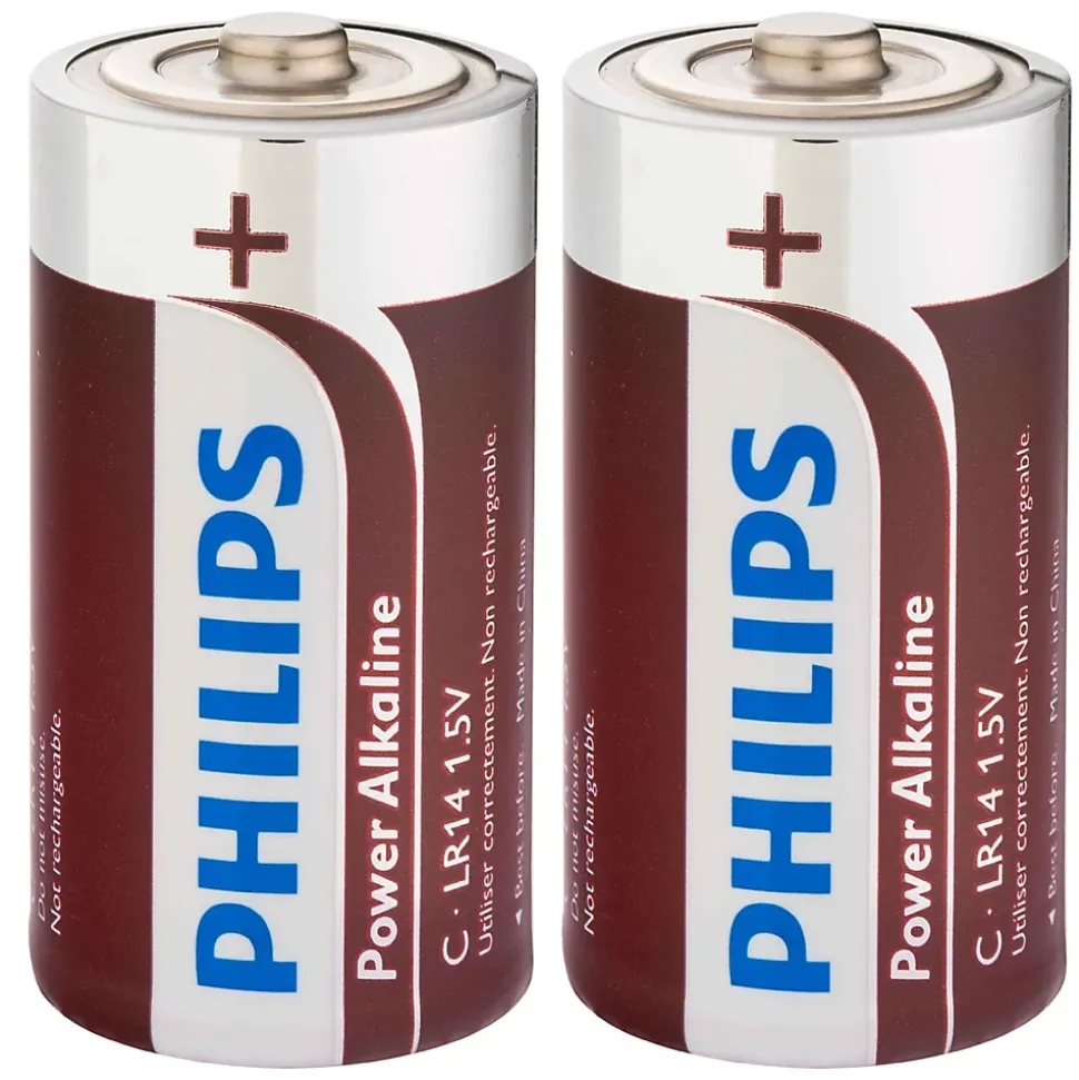 Pile philips lr14 c alcaline 2pcs