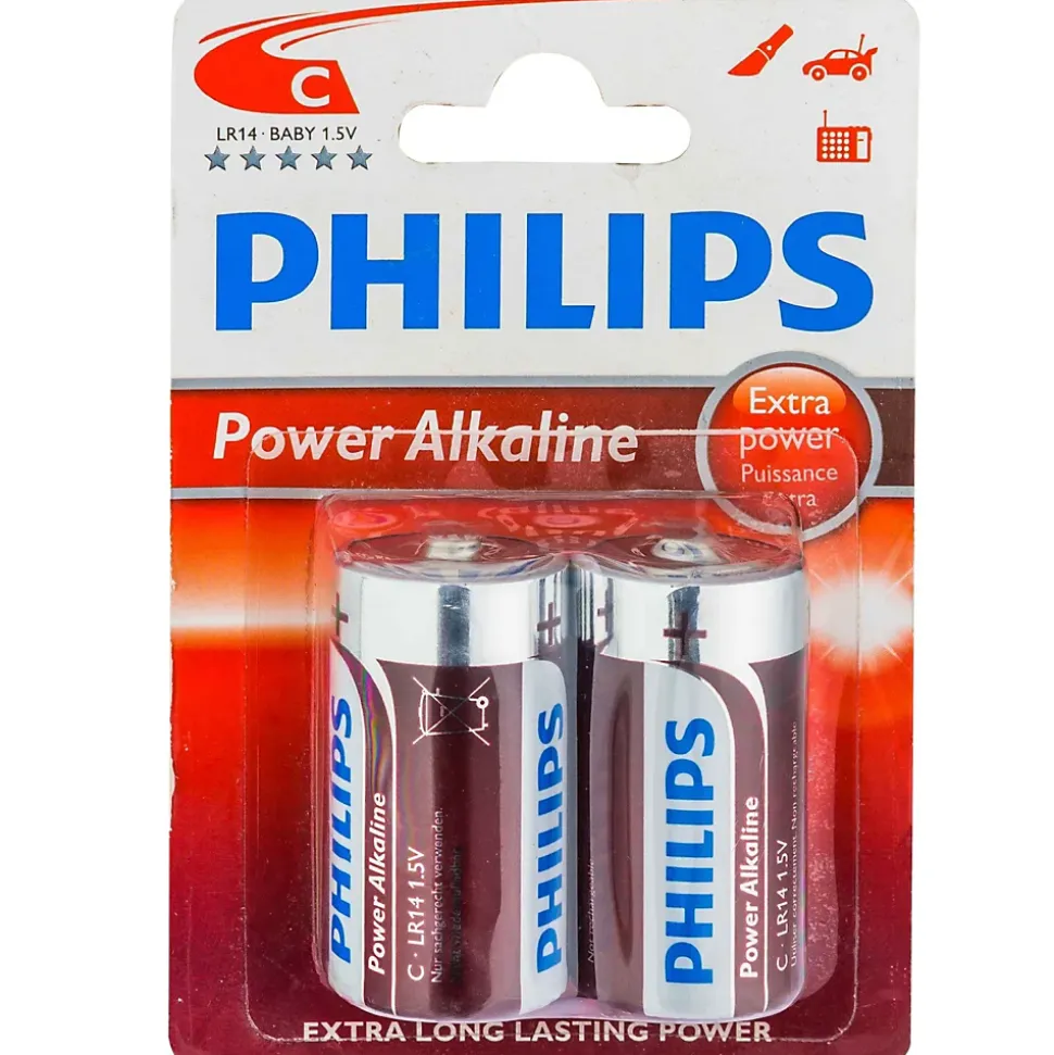 Pile philips lr14 c alcaline 2pcs
