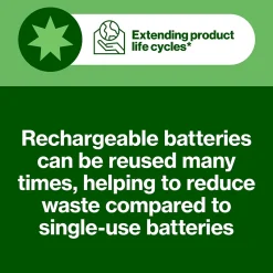 Pile rechargeable AA (LR6) Duracell 1300Mah, lot de 4