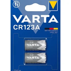 Piles lihium 3V CR123A VARTA (Lot de 2) VARTA