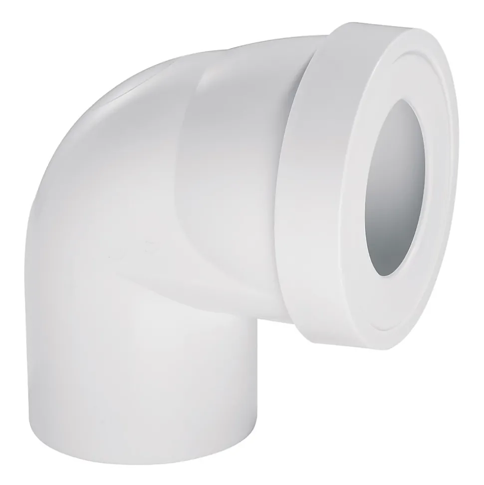 Pipe WC courte coudée mâle 90° Wirquin
