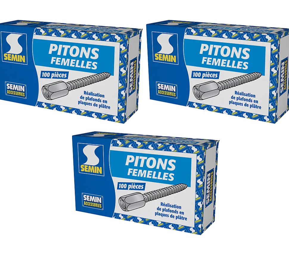 Pitons Femelles Semin, Boite de 100 (lot de 3)
