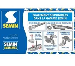 Pitons Mâles Semin, Boite de 100 (lot de 2)